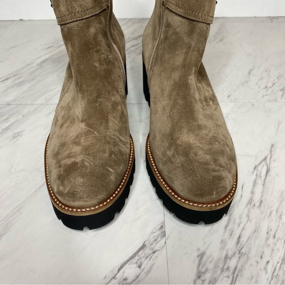 Paul Green Taupe Suede Buckle Lug Sole Boot 5 / 7.5 - Picture 12 of 16